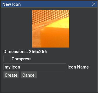 New Icon Dialog